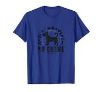 Pup Culture : Collection d'icônes de Divertissement pour Les Amoureux des Chiens T-Shirt, Homme, Bleu Royal, L