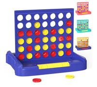 Pup Go 4 in a Row Game, Connect & Win Four in a Row Board Game, Portable 2-Player Strategy Games for Travel, Gift for Kids Children Age 3-12, Family Games Foldable Design with 6 Spare Discs Blue