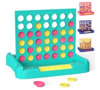 Pup Go Jeu de Société 4 en Ligne pour Enfants 3+ Ans, Cadeau Noel pour Fille and Garcon, Jeu de Stratégie Éducatif, Jeu de Voyage Portable pour 2 Joueurs, Pliable avec 6 Jetons de Rechange (Vert)