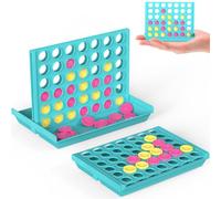 Pup Go Jeu de société Mini-Format 4 en Ligne pour Enfants - Jeu Classique de Voyage Parfait pour Avions et Voitures, Jeu de Correspondance Amusant et engageant pour Enfants de 3 à 8 Ans (Vert)