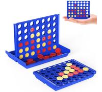 Pup Go Jeux de Societe 4 en Ligne pour Enfants de 3+ Ans Format Poche, Cadeau Noel pour Fille and Garcon, Jeu de Voyage Parfait, Jouet Éducatif Classique,Idéal pour Voiture & Avion (Bleu)