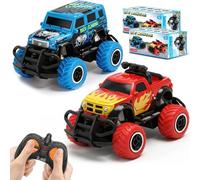 Pup Go Lot de 2 Voitures Télécommandées 2.4GHz - Voitures RC Parfaites pour Débutants - Contrôle Simple pour Enfants 3 4 5 6 7 Ans - Cadeau pour Garçons