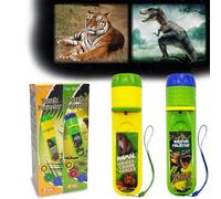 Pup Go Pack de 2 Torches et Projecteurs Dinosaures & Animaux | les Enfants de 3+, 6 Disques 24 Diapositives sur Dinosaur & 24 Faune, Jouet à Histoire Parent-Enfant pour Garçons et Filles