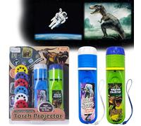 Pup Go Pack de 2 Torches et Projecteurs Dinosaures & Espace Cosmique, 6 disques et 48 Images, Jouets Dino Cool pour Garçons et Filles, Lampe de Poche Scientifique, pour Enfants 3+