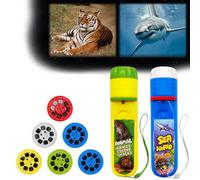 Pup Go Pack de 2 Torches et Projecteurs Wild Animal & Seaworld, 6 Disques 48 Images, Lampe de Poche pour Enfants 3+, Kits éducatifs, Cadeau Animalier Sauvage & Monde Océaniquepour Garçons et Filles