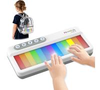 Pup Go Piano Électronique Compact pour Enfants 2+ Ans, Idee Cadeau Noel, l'Apprentissage Précoce, Touches Écran Tactile avec Rétroéclairage Multicolore, 5 Sons d'Instruments, Clavier Musical Portable