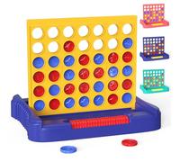 Pup Go Puissance 4, Jeu de Société Familial pour Enfants & Adultes dès 3 Ans, Jeu de Stratégie Éducatif, Jeu de Voyage Portable pour 2 Joueurs, Design Pliable avec 6 Jetons de Rechange (Jaune)