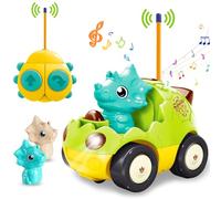 Pup Go Voiture de Dinosaure RC Cartoon pour Tout-Petits avec Musique, Lumières et 2 Poupées, Première Voiture Télécommandée pour Garçons et Filles, 18 Mois+, Cadeau Parfait pour Anniversaire ou Noël