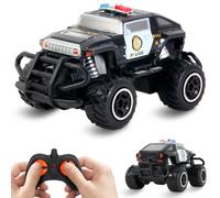 Pup Go Voiture de Police Télécommandée pour Enfants, Solide, Rapide et Sensible pour Garçons de 3 À 7 Ans, Jouet Turque RC, Petite Voiture de Course, Meilleur Cadeau pour Anniversaire(Noir)