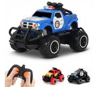 Pup Go Voiture Police Télécommandée pour Enfants, Solide, Rapide et Sensible pour Garçons de 3 À 7 Ans, Jouet Turque, Petite Voiture de Course, Meilleur Cadeau pour Anniversaire(Bleu)