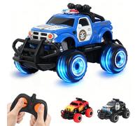 Pup Go Voiture Police Télécommandée pour Enfants, Solide, Rapide et Sensible pour Garçons de 3 À 7 Ans, Jouet Turque, Petite Voiture de Course, Meilleur Cadeau pour Anniversaire(Bleu)