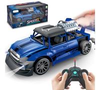 Pup Go Voiture Télécommandée pour Enfants avec lumières et Spray, High Speed RC Racing Véhicule électrique Jouets pour 3 4 5 6 7 8 Ans Garçons Filles Enfants(Bleu)