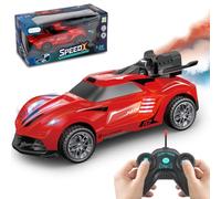 Pup Go Voiture Télécommandée pour Enfants avec lumières et Spray, High Speed RC Racing Véhicule électrique Jouets pour 3 4 5 6 7 Ans Garçons Filles Enfants(Rouge)