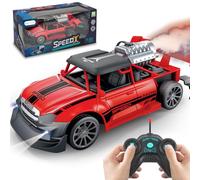 Pup Go Voiture Télécommandée pour Enfants avec lumières et Spray, High Speed RC Racing Véhicule électrique Jouets pour 3 4 5 6 7 8 Ans Garçons Filles Enfants(Rouge)