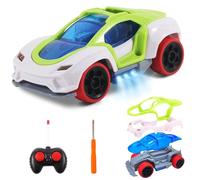 Pup Go Voiture Télécommandée pour Enfants, DIY Jouet Turque RC pour Tout-Petit, Petite Voiture de Course, Meilleur Cadeau pour Anniversaire(Blanc)