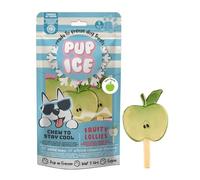 Pup Ice Glace pour Chien à la Pomme - Friandise à Congeler - Snack Rafraîchissant à Mâcher - Enrichi en Calcium et Prébiotiques - Prêt Après 3 h au Congélateur - 90g