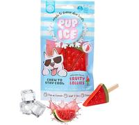 Pup Ice Sucette Glacée Pastèque pour Chien et Chiot - Friandise à Congeler - Snack Rafraîchissant à Mâcher - Ne Fond Pas et Ne Coule Pas - Idéal Été et Fortes Chaleurs- sans Sucres Ajoutés - 90 g