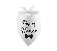 Pup of Honor Bandana pour chien de demoiselle d'honneur pour mariage, fiançailles, cadeau de mariage, accessoire photo pour les amoureux des chiens