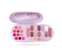 Pupa Make My Day Plus Blush, rouge à lèvres, gloss, fard à paupières, anti-cernes et surligneur - 29 pièces pour le visage, les yeux et les lèvres, parfait pour la maison ou les voyages - 3 couleurs