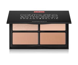 PUPA Milano #READY4SELFIE Contouring & Strobing palette contouring avec highlighter teinte 002 Medium Skin 175 g