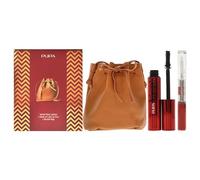PUPA Milano Vamp! Sexy Lashes And Made To Last Lip Duo Set - Lengthens And Separates Lashes - Defines Lips, Adds Color And Shine - Paraben-Free Formula - Mascara, Lipstick And Bag - 3 Pc Mascara Kit