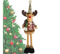 Pupazzo di Neve di Natale - Statuetta décorative in Piedi, Gambe Regolabili et Tessuto Morbido, Figurine avec Dettagli Artigianali | Ideale per Tavolo, Mensola, Ufficio, Decoraioni Casa Invernali