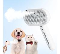 Pupella Steam Brush Chien, Steambrush - Dites Adieu Aux Poils Et Offrez Un Massage Bien-être à Votre Animal, Steam Brush Dog Cat, Brosse à Vapeur, élimine 95% Des Poils Morts (Blanc)