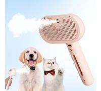 Pupella Steam Brush Chien, Steambrush - Dites Adieu Aux Poils Et Offrez Un Massage Bien-être à Votre Animal, Steam Brush Dog Cat, Brosse à Vapeur, élimine 95% Des Poils Morts (Rose)