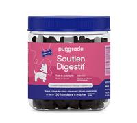 PupGrade Soutien Digestif pour Chiens - Aliment Complémentaire 8 Ingrédients Actifs - Maux Estomac, Diarrhée, Intestins, Soutien Immunitaire - Citrouille, Myrtille, Huile Lin - 30 Friandises Molles