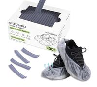 PUPILLEMON 50/100/200 Pièces Surchaussures Jetables en Non Tissé(Gris 50)
