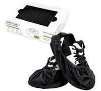 PUPILLEMON 50/100/200 Pièces Surchaussures Jetables en Non Tissé | Jusqu'à Pointure 47, Surchaussures Antidérapantes Résistantes, Couvre-Chaussure pour Protection Chaussure et Sol