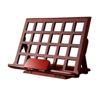 Pupitre à musique Guqin en bois massif, design traditionnel pin, grille, support de livre bureau 24 ou 6 grilles for la lecture et calligraphie(24 Grids)