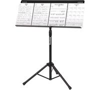 Pupitre à musique - Hauteur réglable 91,9 à 135,9 cm, support rotatif pour notes de scène et studio