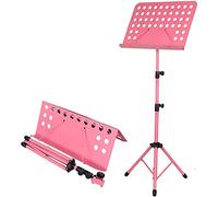 Pupitre à musique, Pupitre avec sac rose 47,5x34x85-170cm