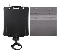 Pupitre à partitions réglable avec rabat pour clarinette B/A et hautbois, rotatif à 360 °, bande antidérapante en silicone, peut contenir jusqu'à 10 feuilles Noir