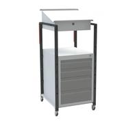 Pupitre avec caisson écritoire 4 tiroirs à roulettes 150 kg - 820005971