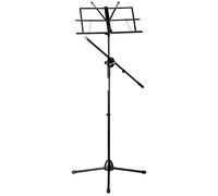 Pupitre Classic Cantabile NSM-100 avec Perche Micro (pupitre et pied micro en un, facile à monter, extra haut) Noir