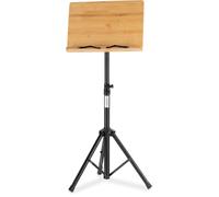 Pupitre Classic Cantabile OSW-125 en Bambou, Système prismatique, 7 cm x 26 | Pupitre d’orchestre avec pinces à musique, Surface de pose en bambou amovible avec système prismatique, 7 cm x 26, 5 kg, 3 cm