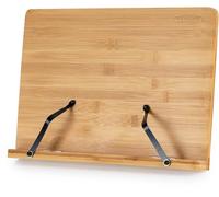 Pupitre Classic Cantabile TSW-50L Bambou - Surface 38,7x26,3 cm - Support pour livre, smartphone, tablette - Inclinaison réglable en 5 positions, idéal pour cuisine et lecture.