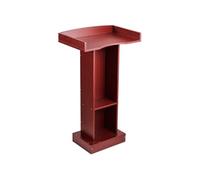Pupitre de Conférence Bois 105 cm Marron avec Etagère de Rangement