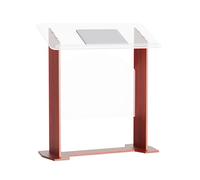 Pupitre de Conférence, Mobile Lutrin Podium Pupitre de Présentation avec Espace de Rangement et Porte-Gobelet Lutrin Debout pour Salle de Classe Lecture Bureau Église