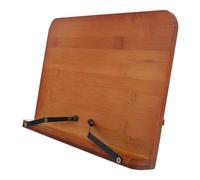 Pupitre de Lecture en Bambou Marron pour Bureau, Livres et Documents | Réglable pour Partitions, Lecture les Mains, Surface Lisse et Ronde, Usage Élève ou Musicien