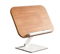 Pupitre de lecture robuste et réglable, hauteur 5 à 40 cm angle 90°, support bureau en bois d'hévéa aluminium for la l'écriture Livre de cuisine