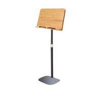 Pupitre De Lecture Sur Pied Avec Pinces, Support For Ordinateur Portable Inclinable À 180°, Écran Ergonomique En Bois, Hauteur Réglable De 55 À 175 Cm, For La Lecture(Color2)