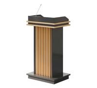 Pupitre de luxe en bois - Podium de discours moderne avec rangement ouvert pour églises et événements, podium portable pour enseignant, affichage élégant de bureau de réception