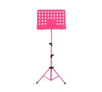 Pupitre de musique partition Pupitre à musique portable en métal, instruments de détachables for piano, violon, guitare, partitions, accessoires(Pink)
