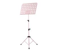 Pupitre de musique partition Pupitre à musique portable en métal, instruments de détachables for piano, violon, guitare, partition, trépied(Pink)