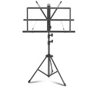 Pupitre de musique pliable et portable en métal avec sac de transport, support de scène réglable avec trépied et porte-partitions
