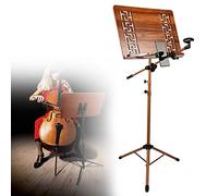 pupitre de musique, Pupitre léger et portable, pupitre en bois, résistance à la compression et durabilité en métal, adapté à tous les types de livres