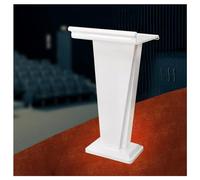 Pupitre de présentation blanc - Pupitre de sol élégant pour églises, restaurants et événements, pupitre professionnel, support d'accueil de salle de réception, design durable et élégant